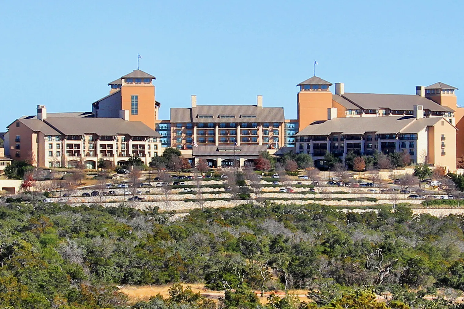 JW Marriott San Antonio Hill Country Resort buildings on a rocky hillside
