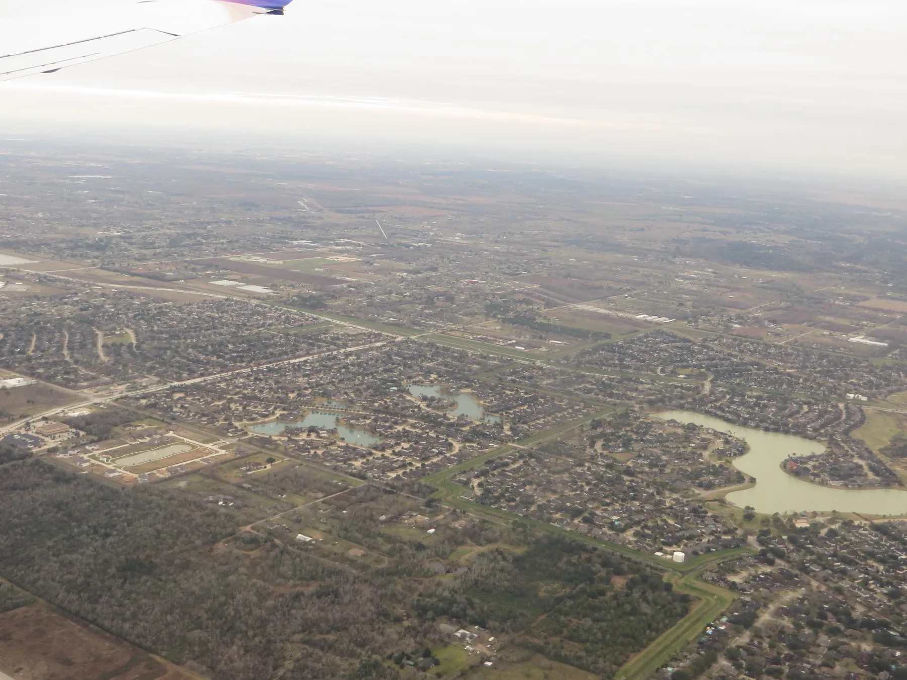 Suburban housing and green space in Pearland, Texas