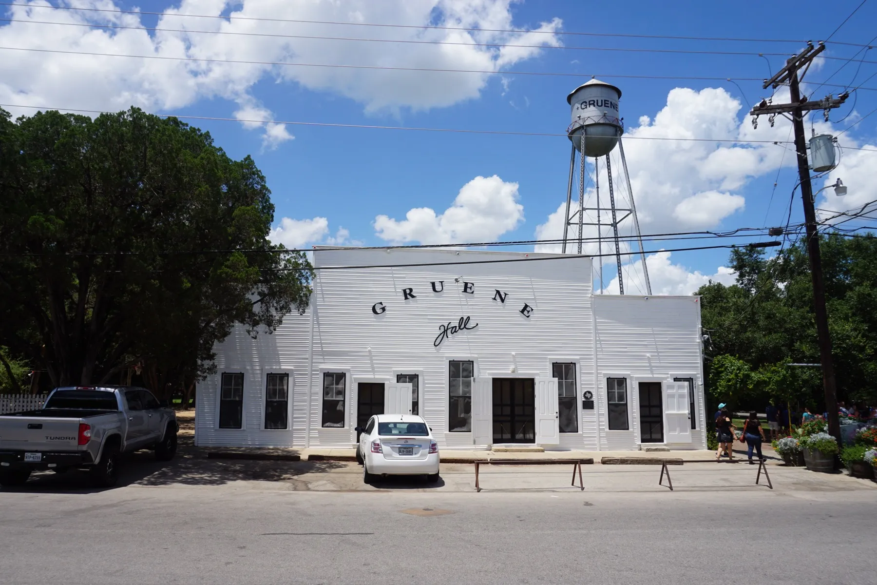 Gruene Hall and the adjacent water tower in the Gruene district of New Braunfels