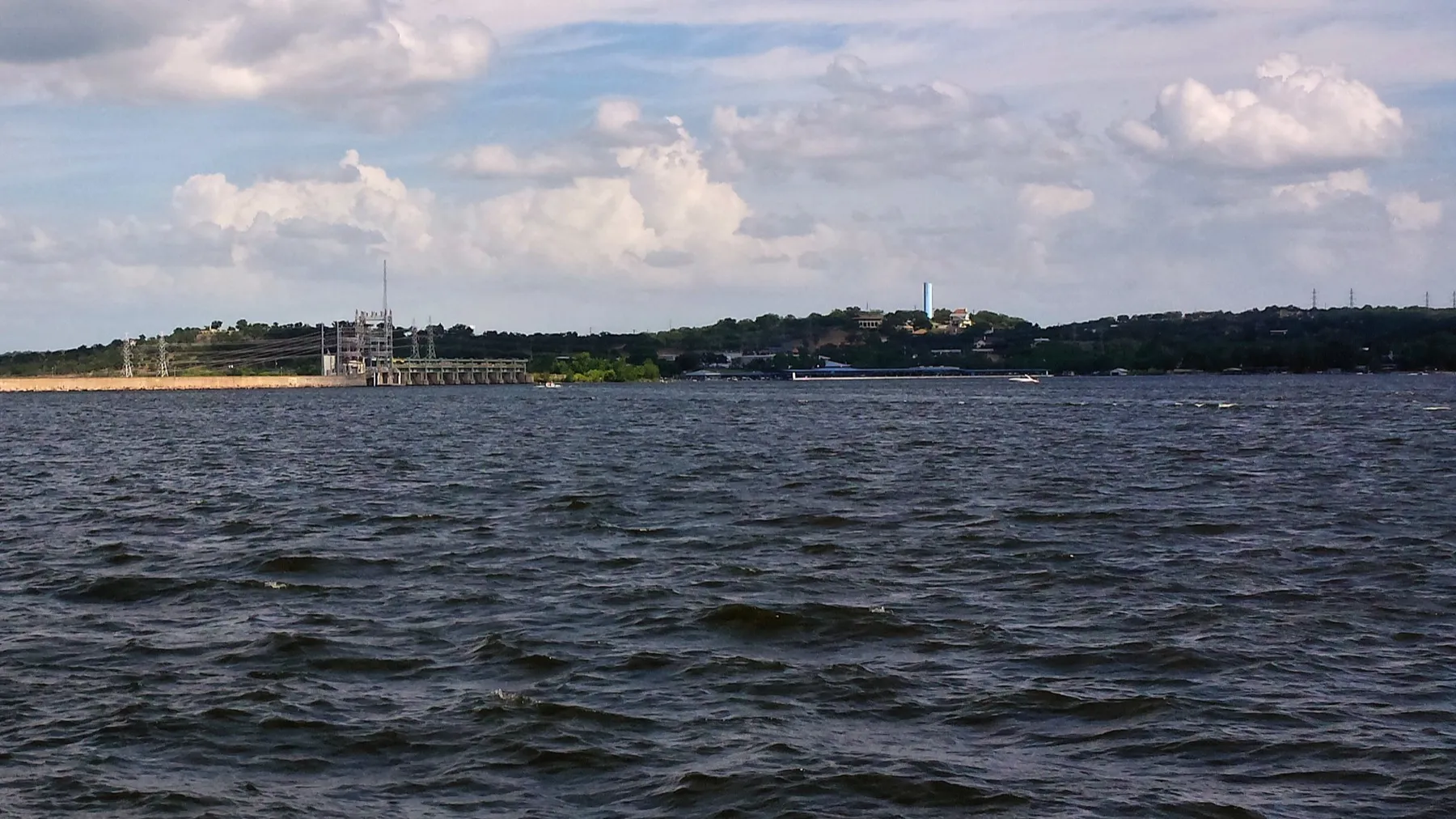 Lake LBJ above Wirtz Dam, in the Texas Highland Lakes