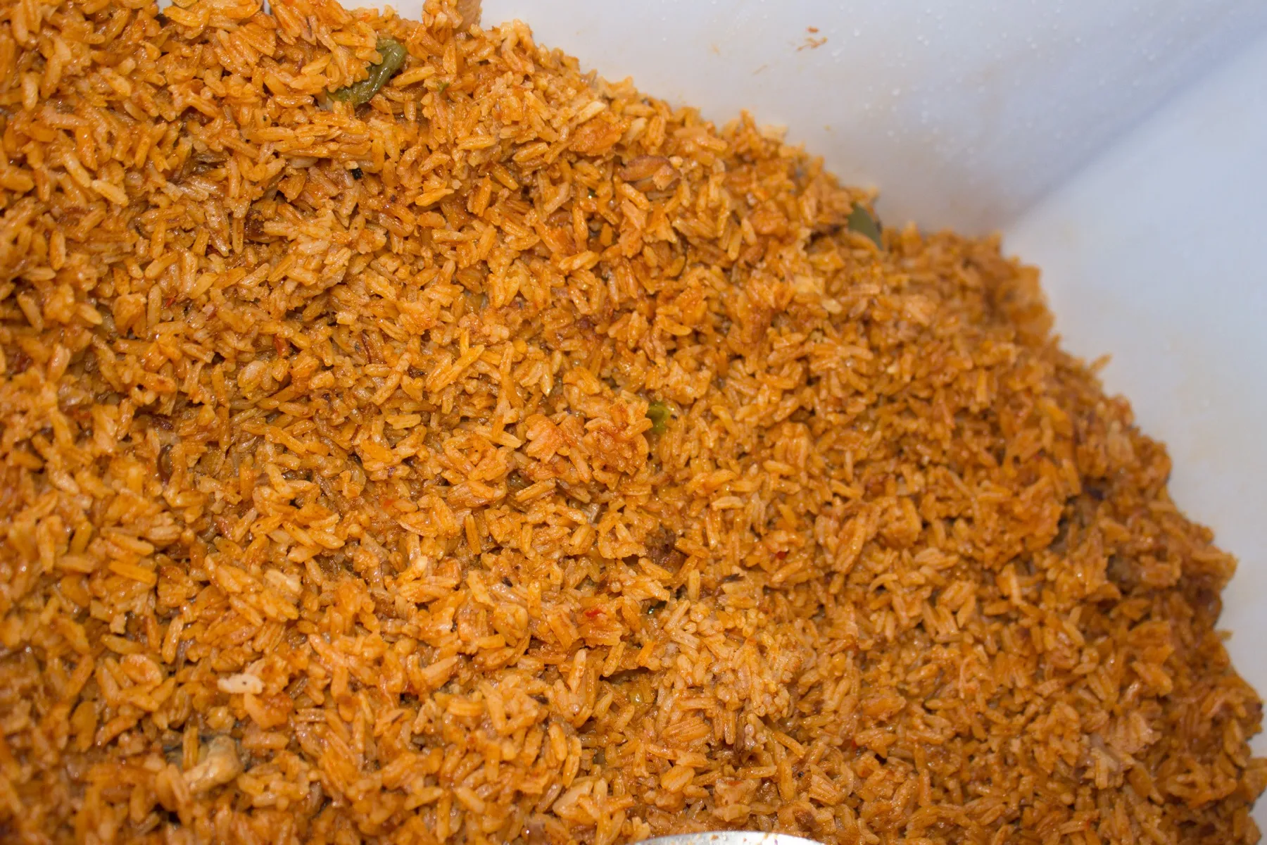 A plate of West African jollof rice