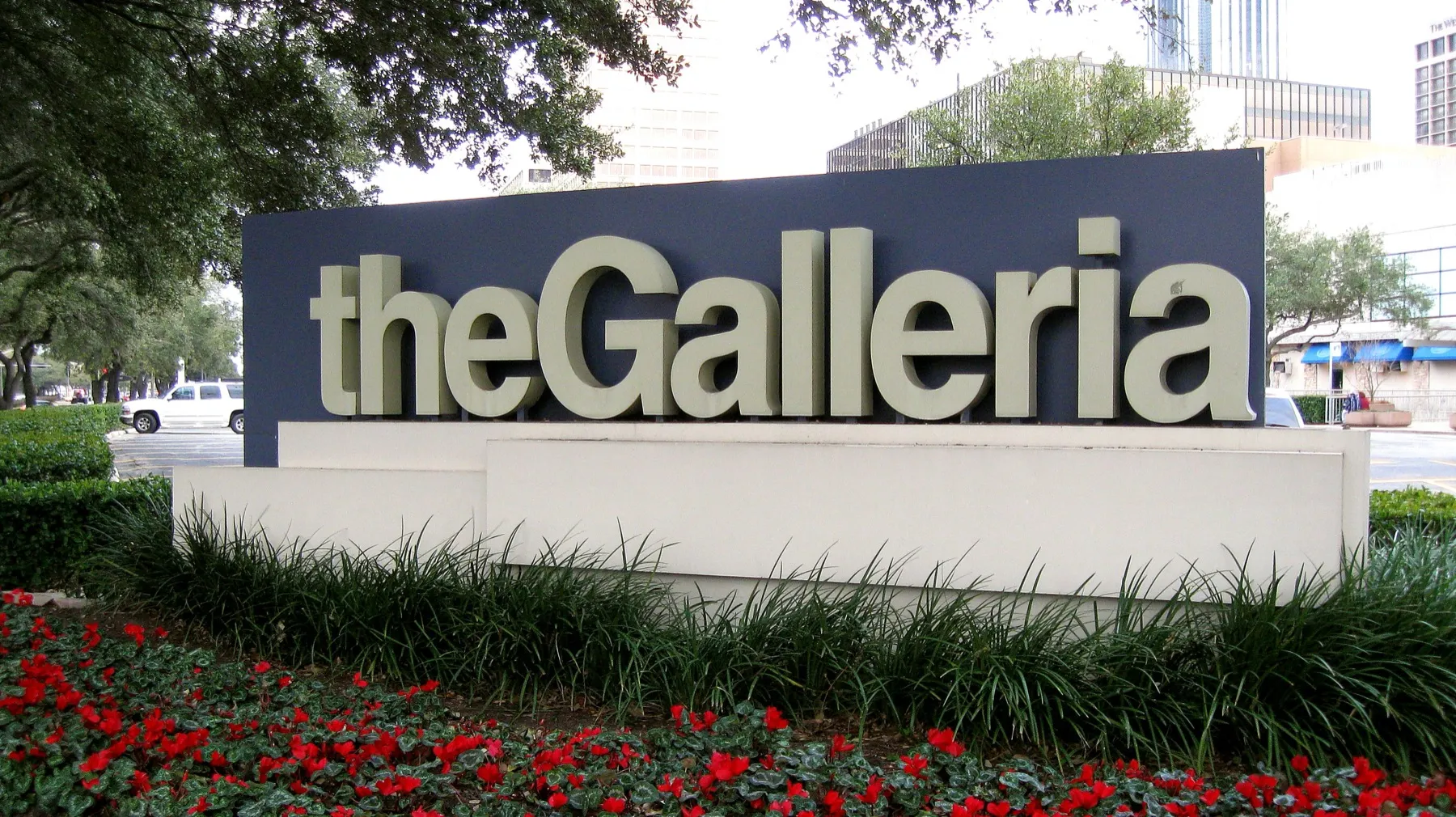 Signage at The Galleria shopping center in Houston