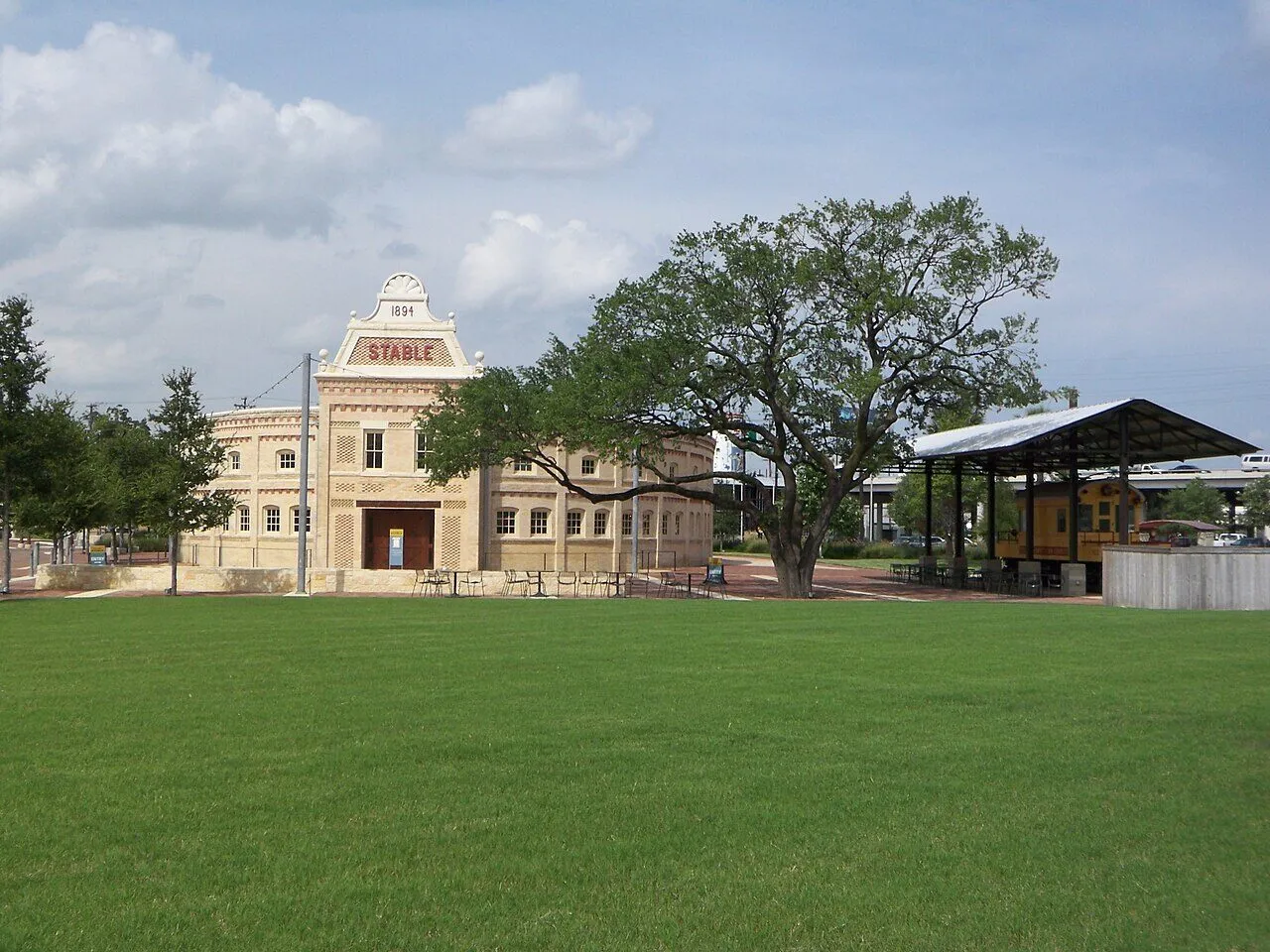 The renovated Stable building and lawn at the Pearl Brewery complex in San Antonio
