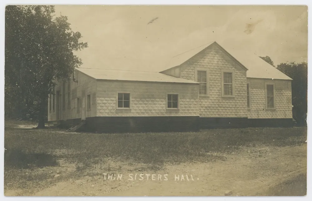 Early 20th-century view of Twin Sisters Dance Hall near Blanco