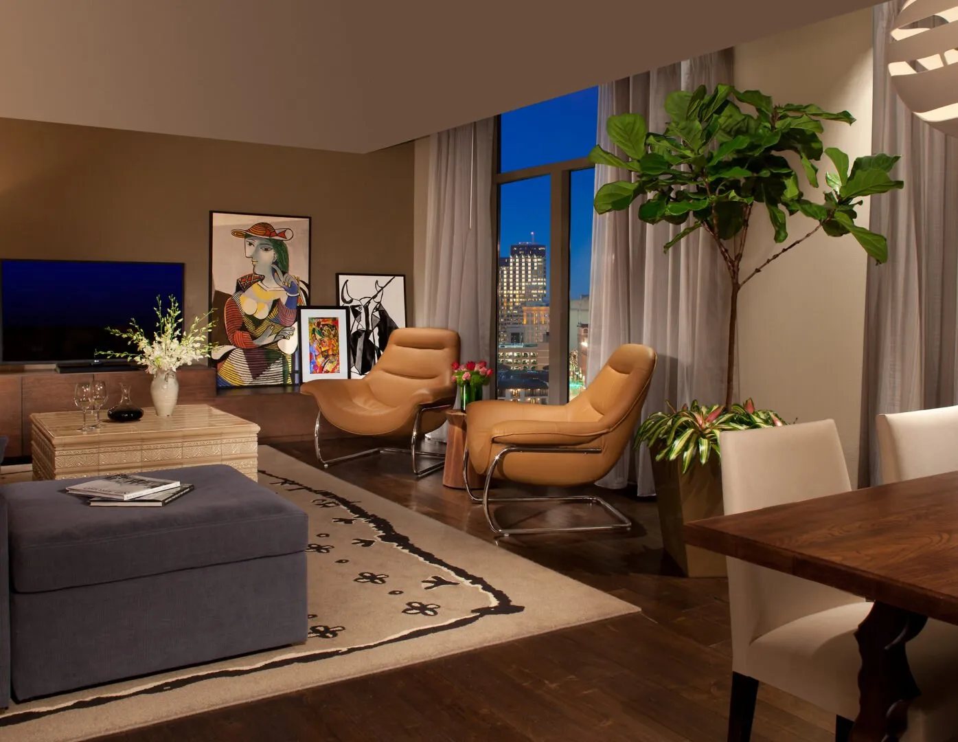Sofa and chairs in the Contessa Suite living room