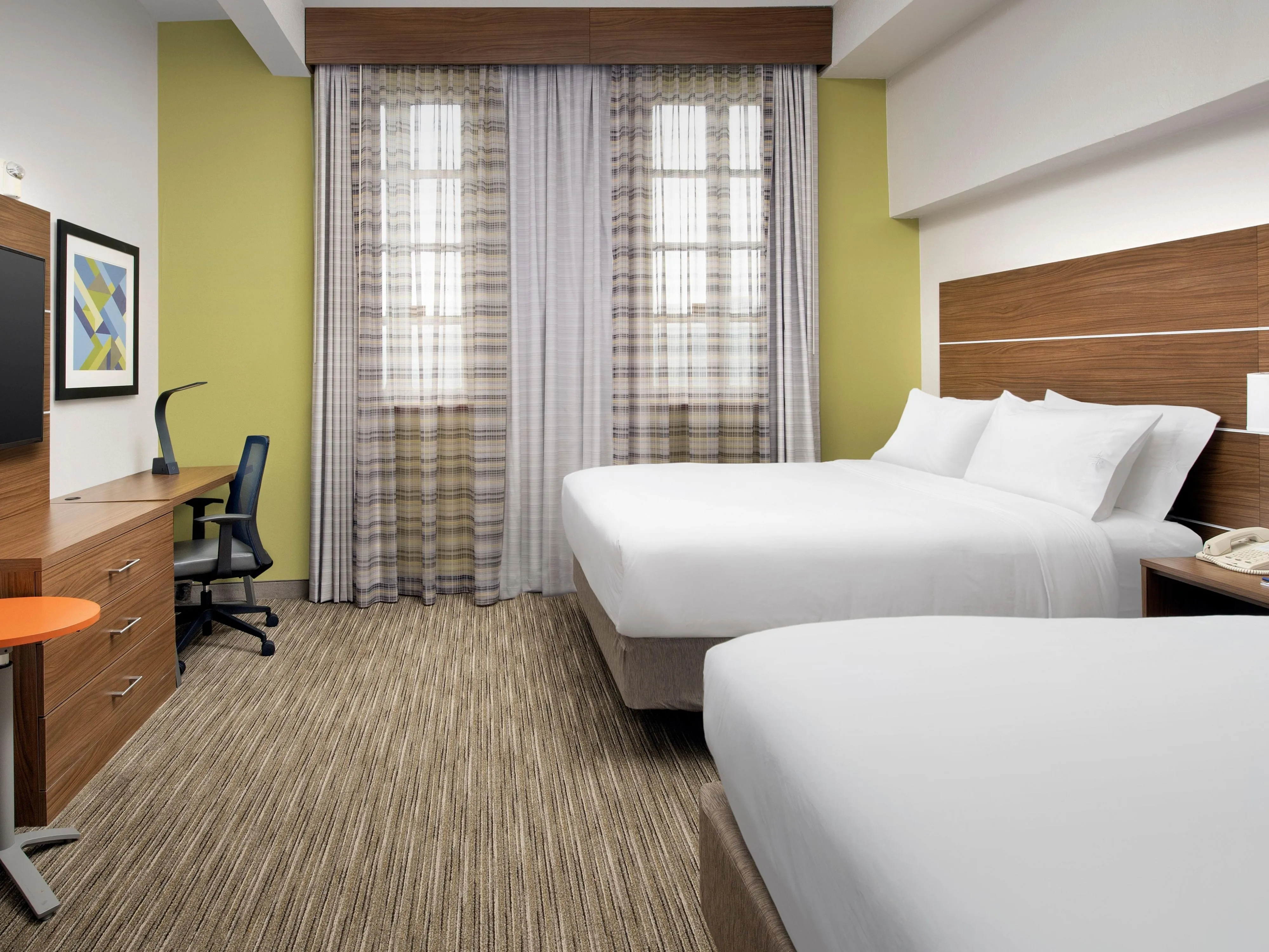 A two-queen guest room at Holiday Inn Express San Antonio N-Riverwalk Area