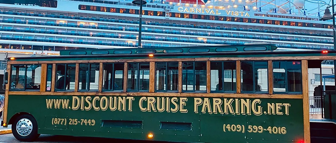 A Discount Cruise Parking shuttle bus