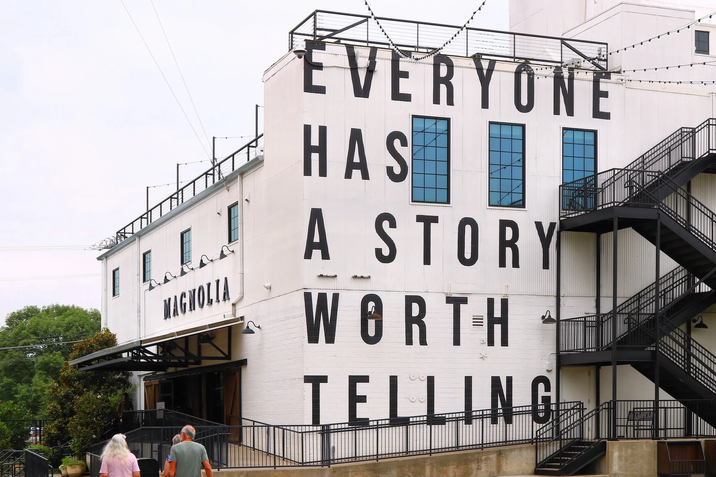 Magnolia Market storefront and mural in Waco