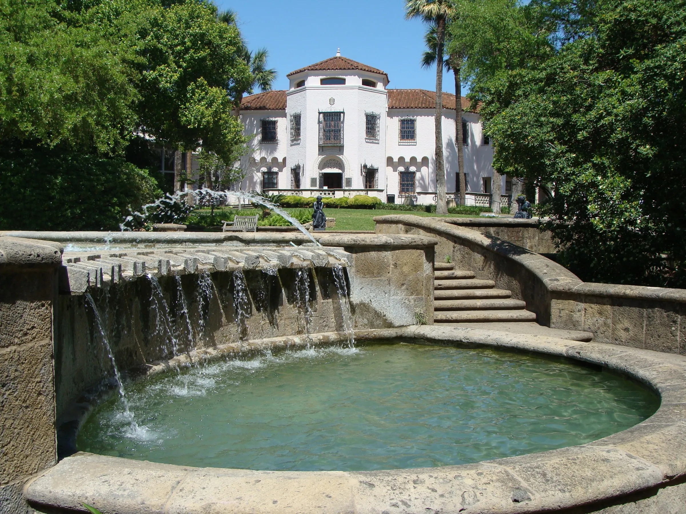 The McNay Art Museum and fountain in San Antonio