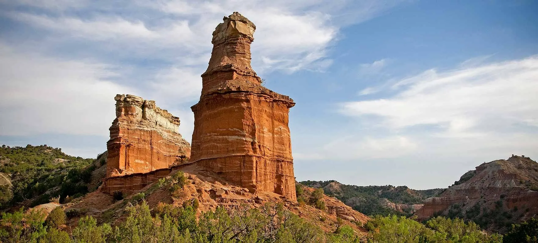 The Lighthouse rock formation in Palo Duro Canyon State Park