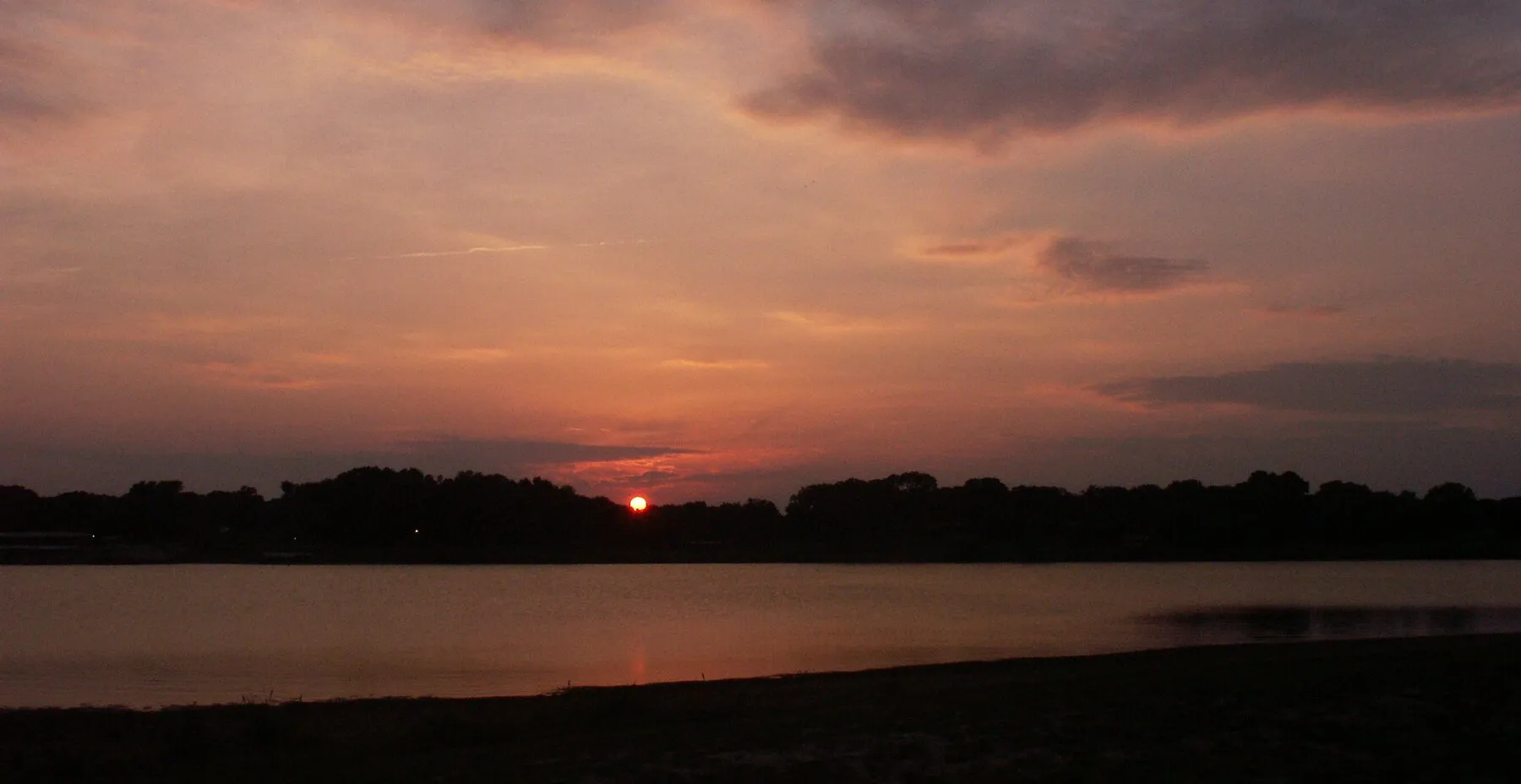 Sunset over Lake Tawakoni near Wills Point