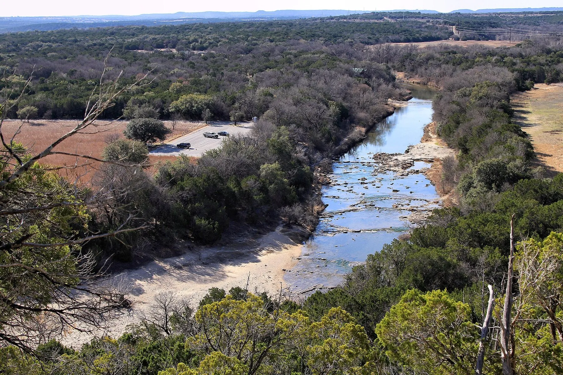 The green Paluxy River valley near Glen Rose