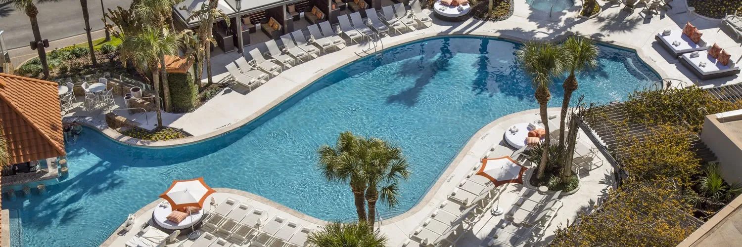 The pool at The San Luis Resort in Galveston
