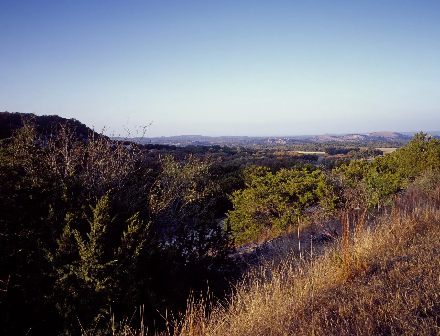 Wide Hill Country landscape seen from Enchanted Rock State Natural Area