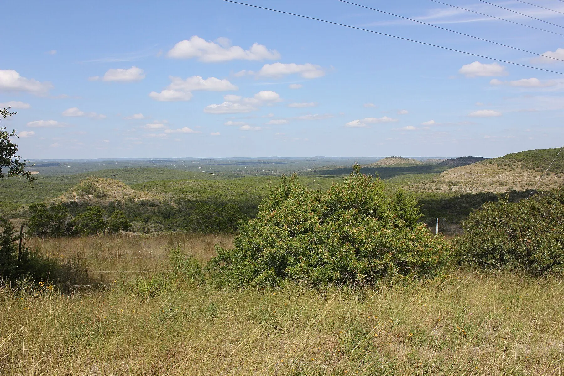 Wooded Hill Country ridge along the Devil's Backbone